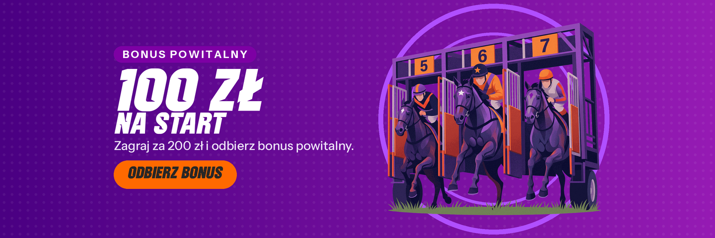 Bonus powitalny 100 zł na start. Zagraj za 200 zł i odbierz bonus powitalny.